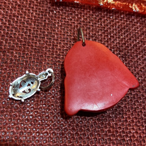 - 🏮- lucky Buddha carved red cinnabar stone healing Luck abundance tortois… - Picture 8 of 11